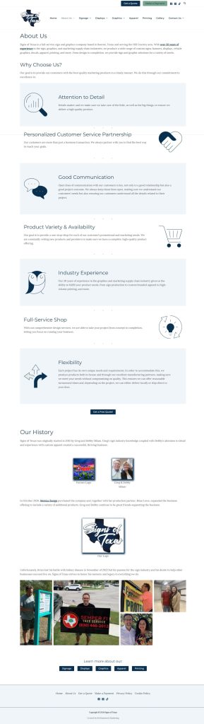 Signs of Texas About Page