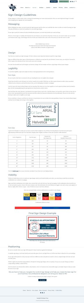Signs of Texas Sign Design Guidelines Page