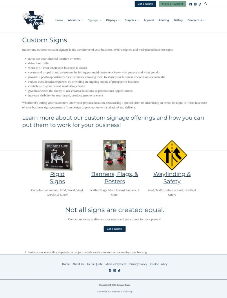 Signs of Texas Signage Page