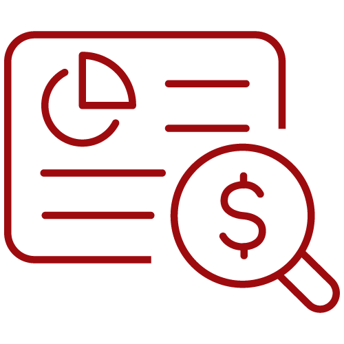 Icon representing a marketing budget